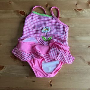 24 month girl bathing suit - baby buns inc. - pink plaid